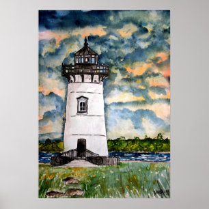 Edgartown Lighthouse Marthas Vineyard Poster