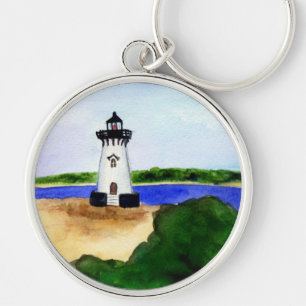 Edgartown Lighthouse Martha's Vineyard Schlüsselan Schlüsselanhänger