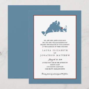 Edgartown Marthas Weinberg-Karte Wedding   Einladung