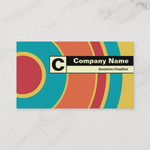 Edge etikettiert Monogramm - farbiger Kreis 05 Visitenkarte
