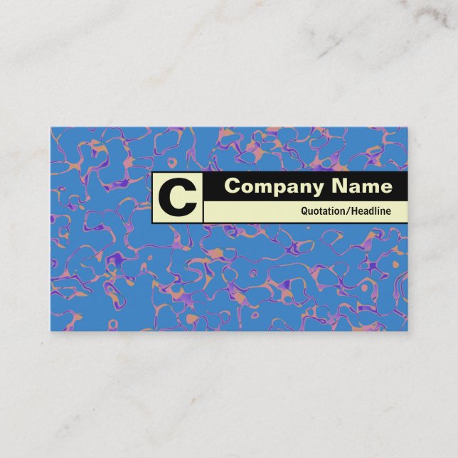 Edge Label Monogram - Abstrakt 080716(1) Visitenkarte (Vorderseite)