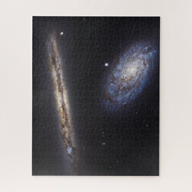 Edge-On Galaxy Ngc 4302 & Tilted Galaxy Ngc 4298 (Vertikal)