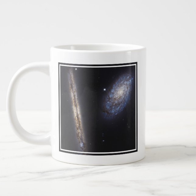 Edge-On Galaxy Ngc 4302 & Tilted Galaxy Ngc 4298 Jumbo-Tasse (Links)