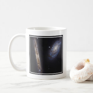 Edge-On Galaxy Ngc 4302 & Tilted Galaxy Ngc 4298 Kaffeetasse