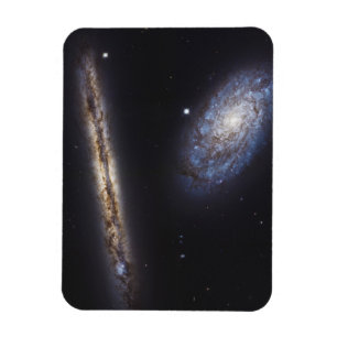 Edge-On Galaxy Ngc 4302 & Tilted Galaxy Ngc 4298 Magnet