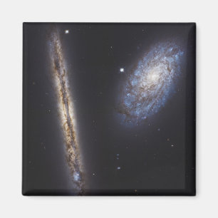 Edge-On Galaxy Ngc 4302 & Tilted Galaxy Ngc 4298 Magnet