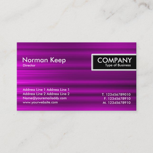 Edge-Tag - bürstenbehaftete Magenta-Textur Visitenkarte (Vorderseite)