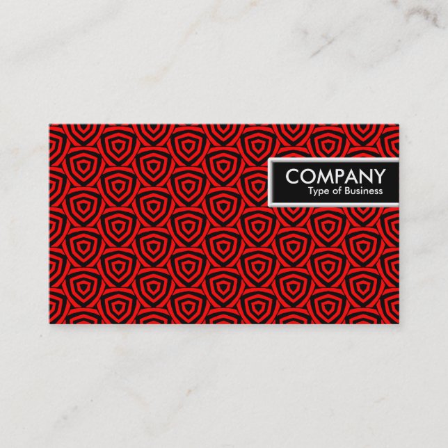 Edge-Tag - Geometrische rote Abschirmung Visitenkarte (Vorderseite)