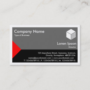 Edge Triangle - Rot, Schwarz und Grau Visitenkarte