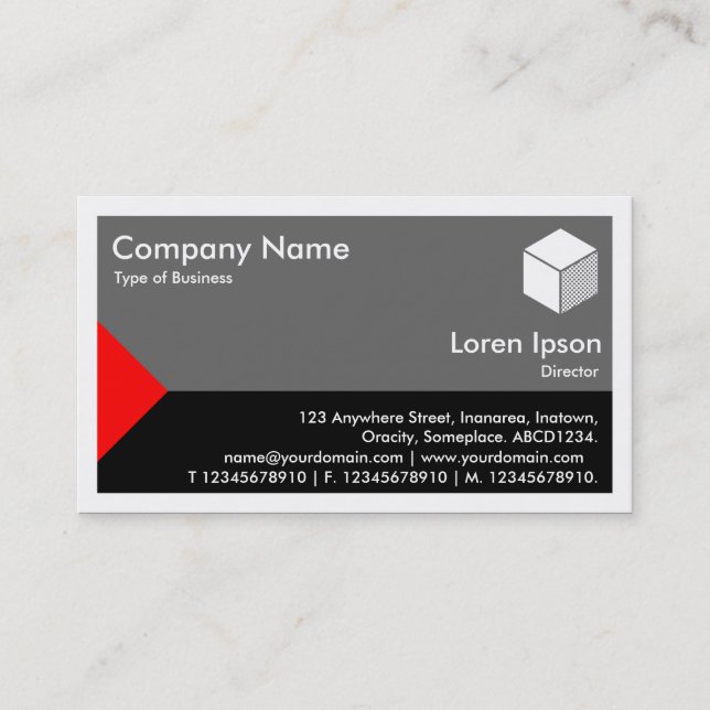 Edge Triangle - Rot, Schwarz und Grau Visitenkarte (Vorderseite)