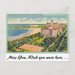 Edgewater Beach, Chicago, Ill. Postkarte
