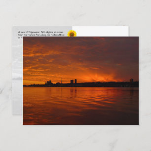 Edgewater, NJ Skyline - Carte postale H