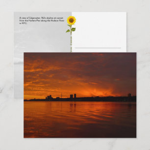 Edgewater, NJ Skyline - H Postkarte