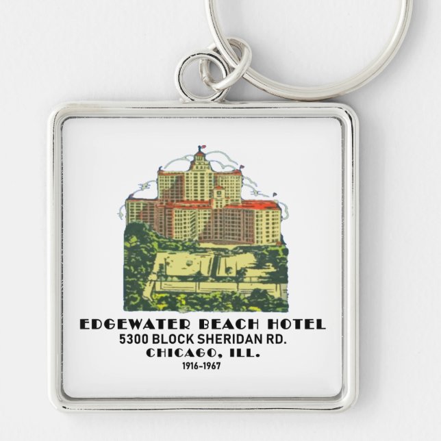 Edgewater Strand-Hotel, Chicago, Illinois Schlüsselanhänger (Vorne)