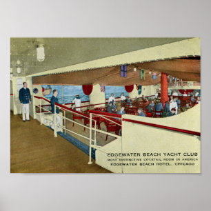 Edgewater Strand-Hotel, Chicago Vintag Poster