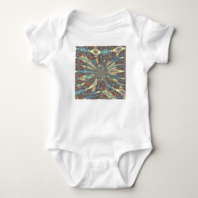 Edgy African Urban Pop Art Abstrakt Optisches Desi Baby Strampler (Vorderseite)