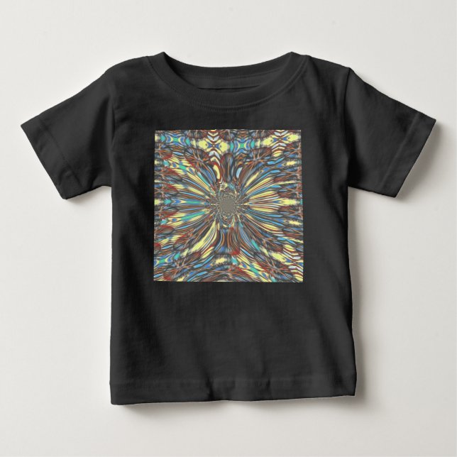 Edgy African Urban Pop Art Abstrakt Optisches Desi Baby T-shirt (Vorderseite)