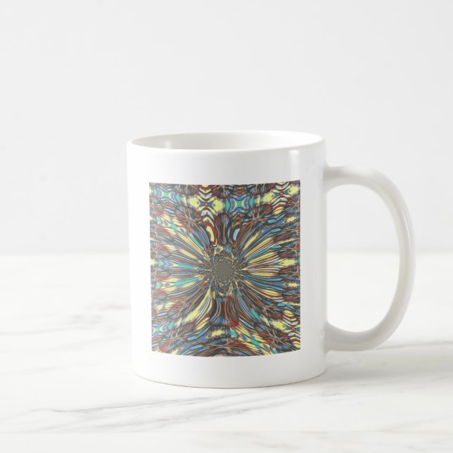 Edgy African Urban Pop Art Abstrakt Optisches Desi Kaffeetasse (Rechts)