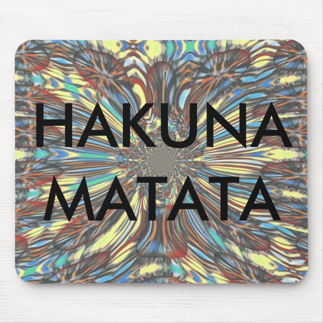Edgy African Urban Pop Art Abstrakt Optisches Desi Mousepad (Vorne)