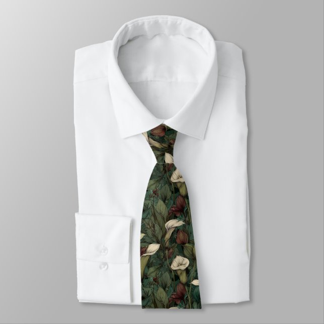 Edgy Birthday Gifts For Him Calla Lilies Krawatte (Gebunden)
