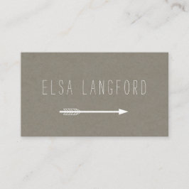 Edgy Bohemisch Arrow mit handgeschriebenem Text II Visitenkarte