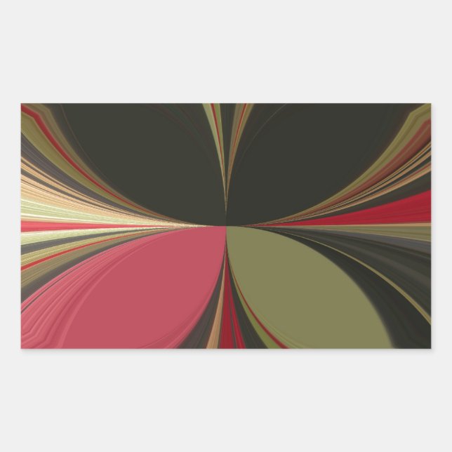 Edgy Earth Kaleidoskop Art Print Rechteckiger Aufkleber (Vorderseite)