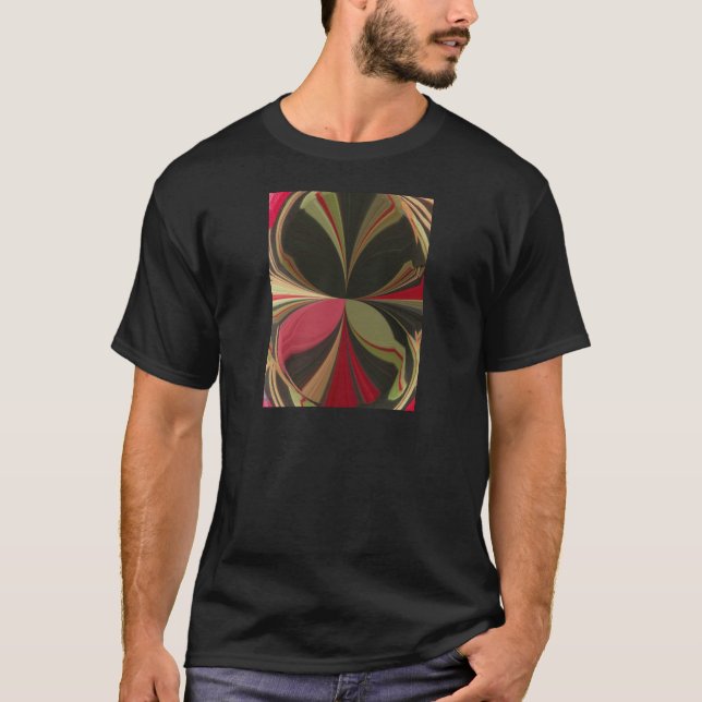 Edgy Earth Kaleidoskop Art Print T-Shirt (Vorderseite)