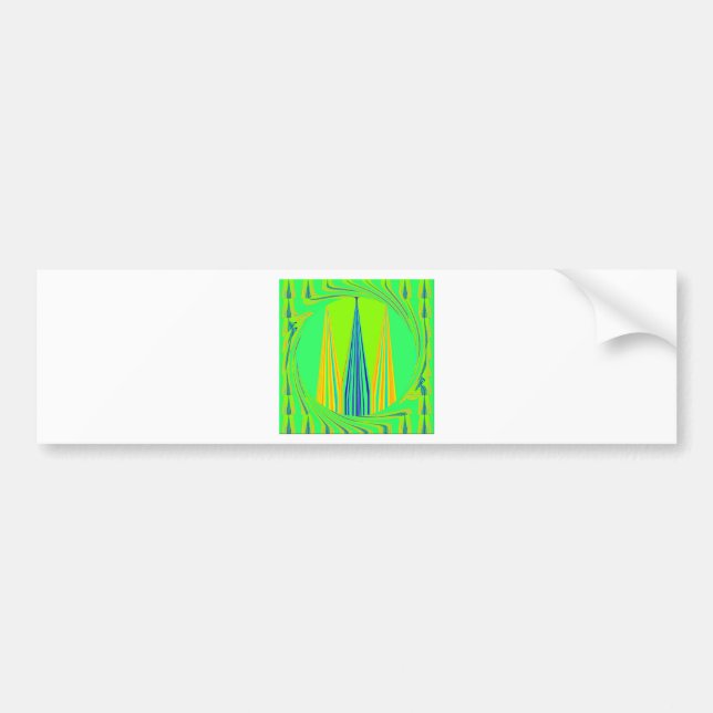 Edgy Geometric Neon Design Autoaufkleber (Vorne)