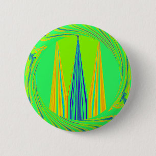 Edgy Geometric Neon Design Button