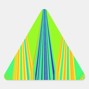 Edgy Geometric Neon Design Dreieckiger Aufkleber