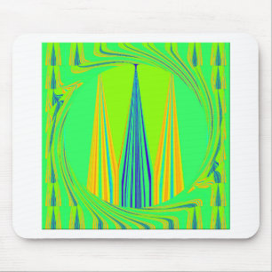 Edgy Geometric Neon Design Mousepad