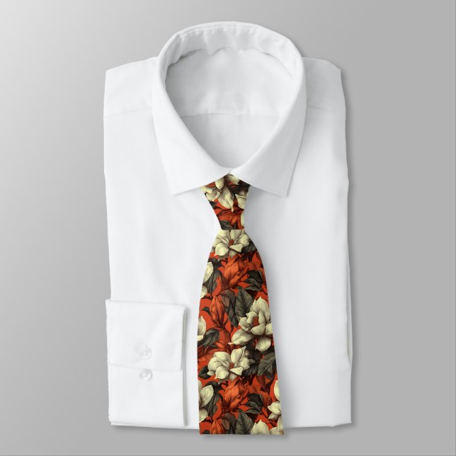 Edgy Gifts For Men Gardenias Flower Krawatte (Gebunden)