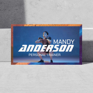 Edgy Graffiti Grunge Fitness Personal Trainer Visitenkarte