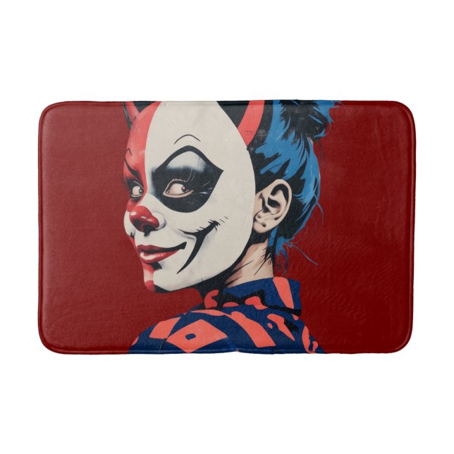 Edgy Harlequin Mask Badematte (Vorderseite)