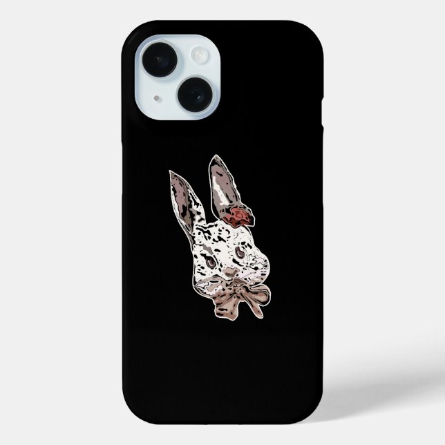 Edgy, künstlerische Kaninchenillustrierung - Einzi Case-Mate iPhone Hülle (Rückseite)
