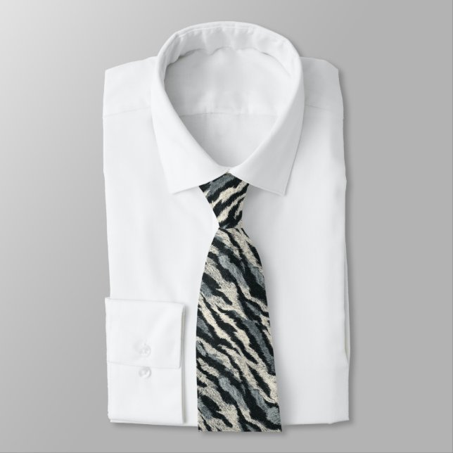 Edgy Mens Fashion Tiger Krawatte (Gebunden)