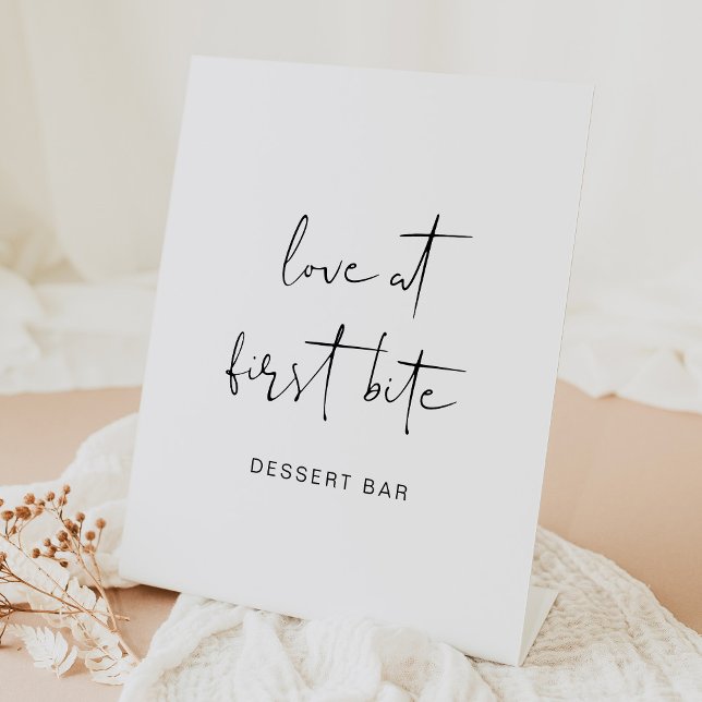 Edgy Modern Minimalistisch Dessert Bar Poster Sockelschild (Von Creator hochgeladen)