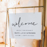 Edgy Modern Minimalistisch Simple Wedding Willkomm Poster<br><div class="desc">Dieses Begrüßungszeichen besticht durch einen edlen,  handgeschriebenen Schriftart und ein modernes minimalistisches Design. Editieren Sie alle Farben und *most* Formulierungen,  um Ihren Anforderungen gerecht zu werden. Dieses Begrüßungszeichen ist die perfekte Ergänzung zu Ihrem modernen,  zeitgenössischen,  industriellen oder böhmischen Hochzeitsfest.</div>