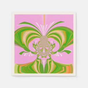 Edgy Pink Chic Motif Napkins Serviette