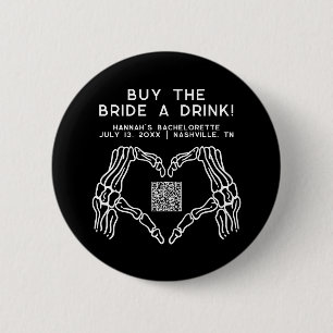 Edgy Skeleton Hands Kaufen Sie die Braut einen Dri Button