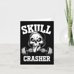 Edgy Skull Bodybuilding Barbell Tongue Workout Gym Karte