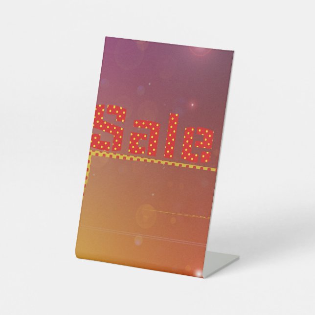 Edgy und Funky Sale Sign mit Flashy und Vibrany Sockelschild (Vorderseite)