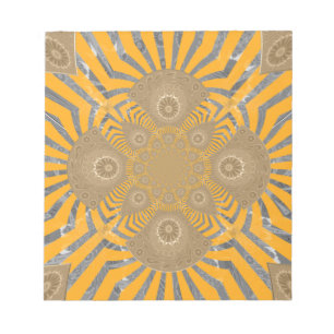 Edgy Zebra Elegante: Eine goldene gelbe Printwerbu Notizblock