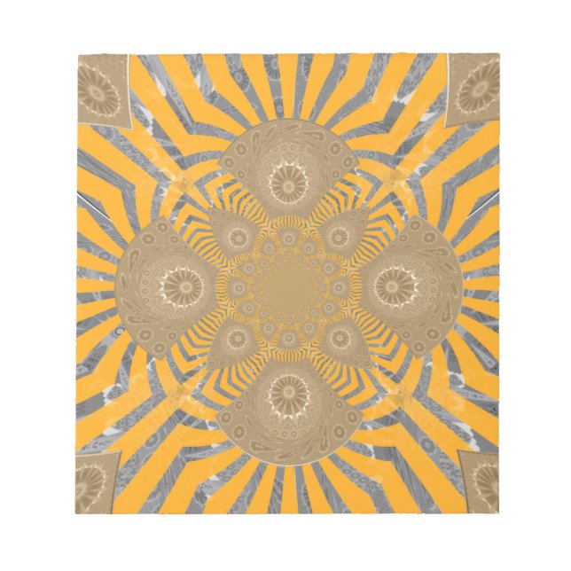 Edgy Zebra Elegante: Eine goldene gelbe Printwerbu Notizblock (Vorderseite)