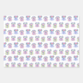 EDIAG Wrapping Paper Flat Sheet Set 3 Geschenkpapier Set