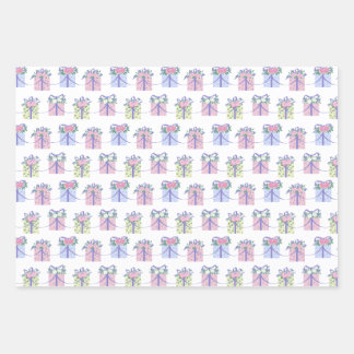 EDIAG Wrapping Paper Flat Sheet Set 3 Geschenkpapier Set