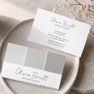 Edierbare Dust Grey Farbe, Moderner Inneneinrichte Visitenkarte