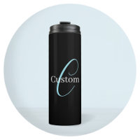 Edierbare kursive Schriftmonogramm Schwarz Blau We
