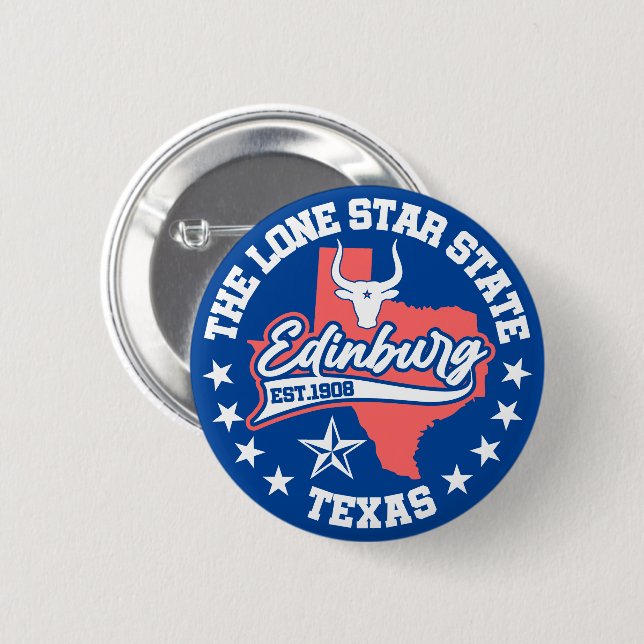 Edinburg, Texas Button (Vorne & Hinten)