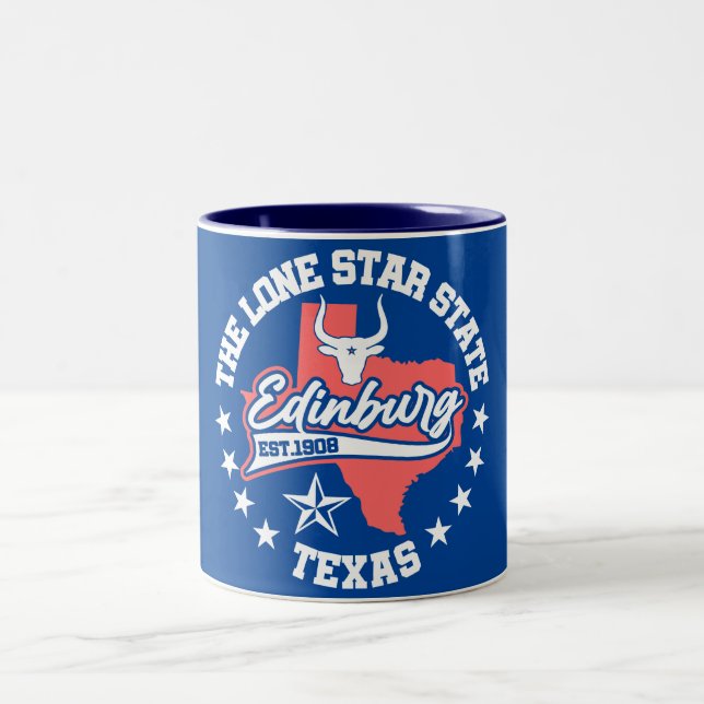 Edinburg, Texas Zweifarbige Tasse (Mittel)
